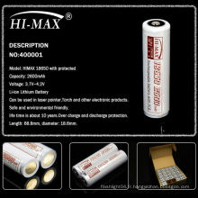 Hi-max haute qualité 18650 batterie rechargeable 3.7-4.2v petite batterie rechargeable